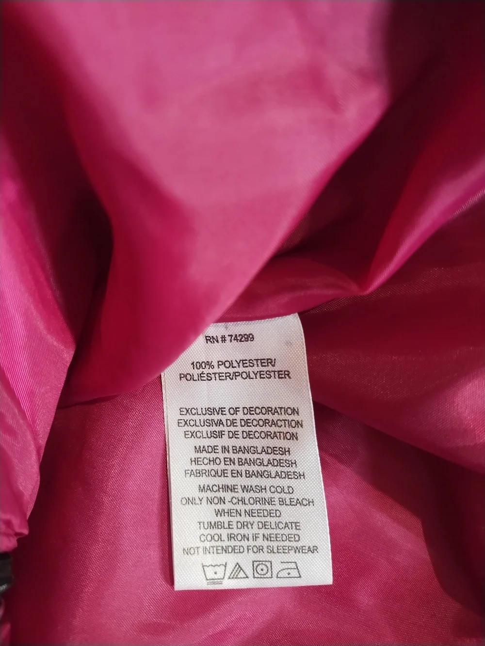 DKNY Bright Pink Hooded Quilted Vest